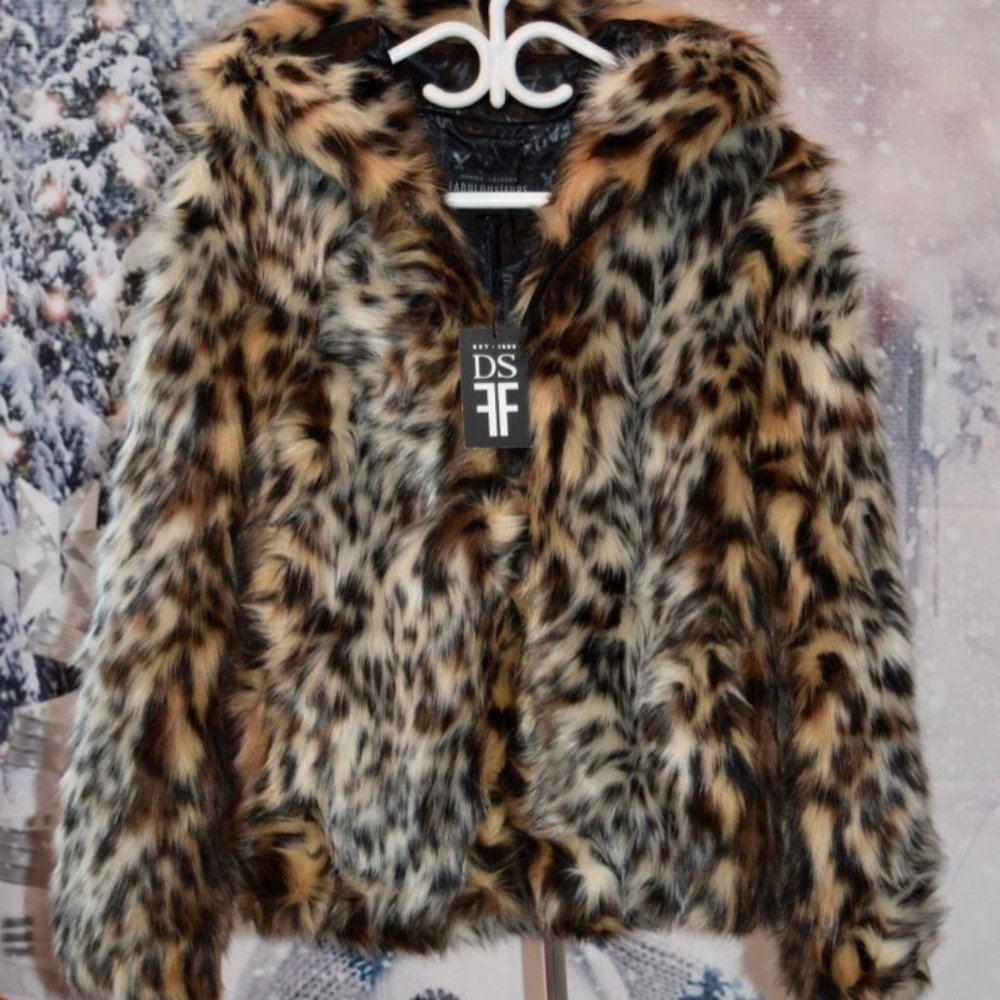 Fabulous Furs Leopard Print Bomber Jacket